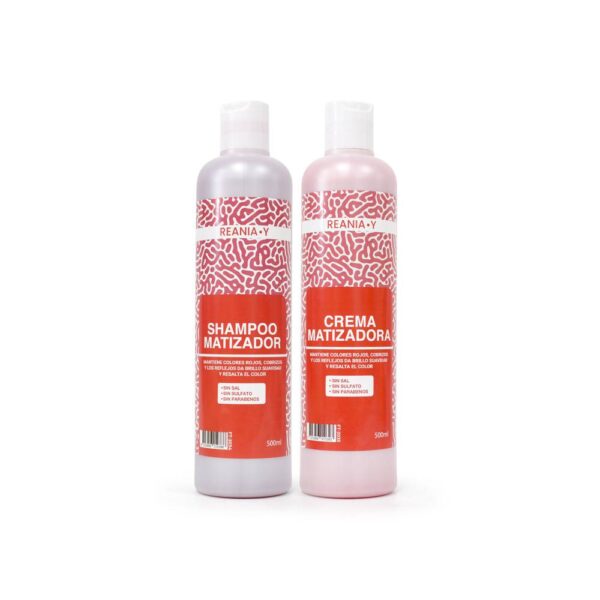 Shampoo Y Crema Matizadora Rojo Reania.y