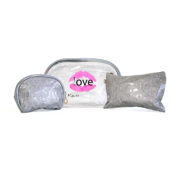 Cosmetiquero 3pcs Diseño Kiss