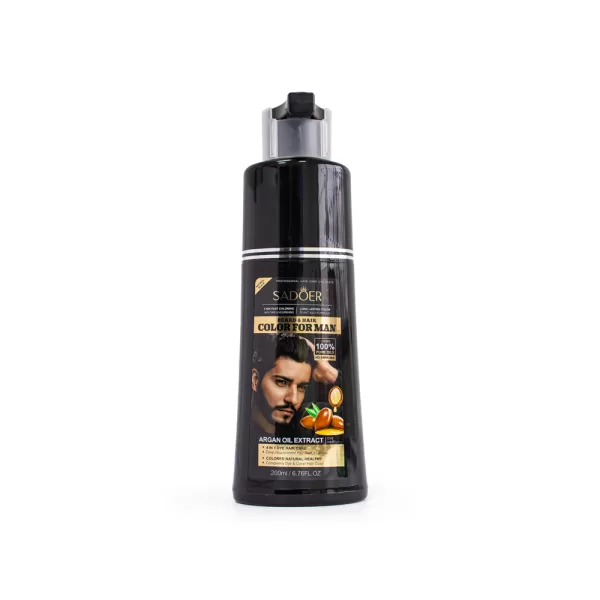 Shampoo Color Negro Barba y Cabello Hombre 200ml