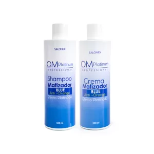 Shampoo Y Crema Matizadora Blue OM Platinum