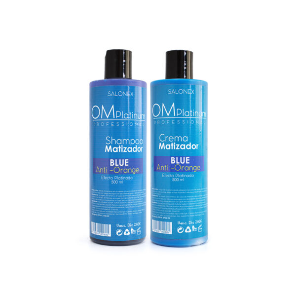 Shampoo Y Crema Matizadora Blue OM Platinum