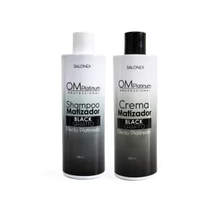 Shampoo Y Crema Matizadora Black OM Platinum