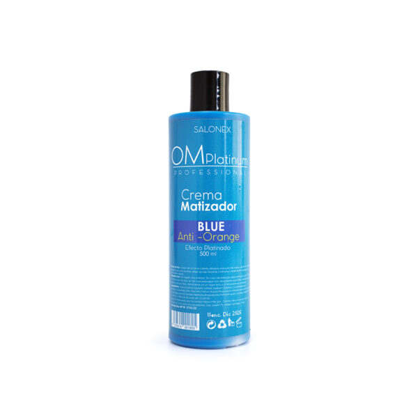 Shampoo Y Crema Matizadora Blue OM Platinum - Imagen 2