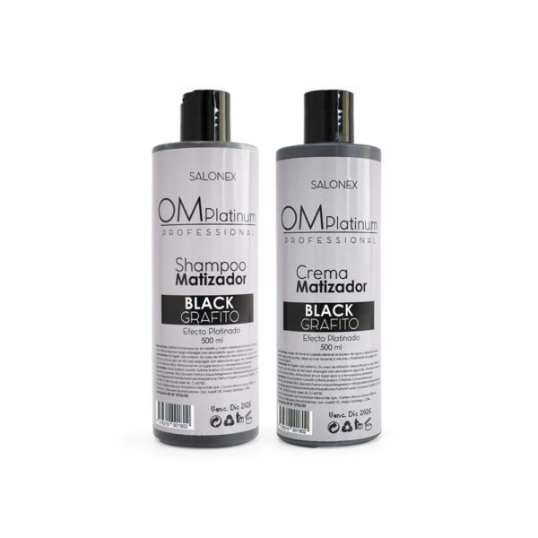 Shampoo Y Crema Matizadora Black OM Platinum